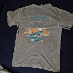 Gray Graphic Women's Top